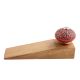 2 Pieces Red And Black Etched Ceramic Wooden Door Stopper